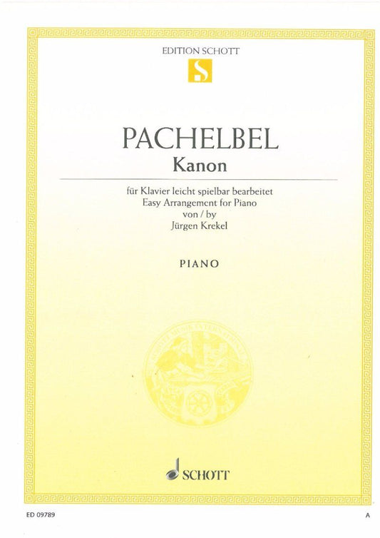 Pachelbel - Canon Easy Piano Arrangement by Krekel