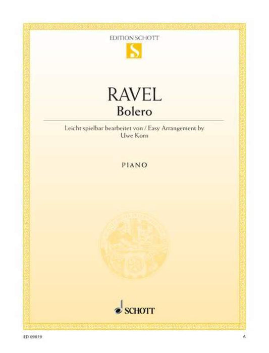 Ravel - Bolero Easy Piano Arrangement (Softcover Book)