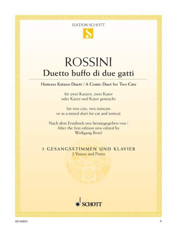 Rossini - Cats Duet 2 Sop Or 2 Ten Or Sop And Ten (Softcover Book)