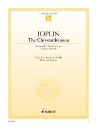 Joplin - The Chrysanthemum for Flute/Piano by Scott Joplin, Arranged by Cathrin Ambach, 12 Pages, Published by Schott Music