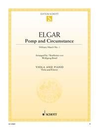 Elgar - Pomp and Circumstance Military March No. 1 for Viola and Piano, Arranged by Wolfgang Birtel, 16 Pages, Published by Schott Music