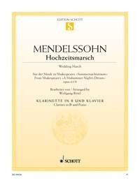 Mendelssohn Wedding March Op. 61 No. 9 for Clarinet and Piano Arrangement
