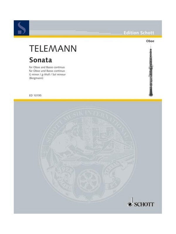 Telemann - Sonata G Minor Oboe/Piano (Softcover Book)