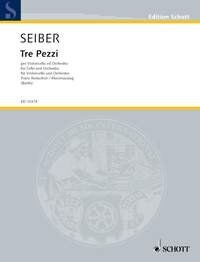 Seiber Tre Pezzi for Cello - 38 Pages, Published by Schott Music