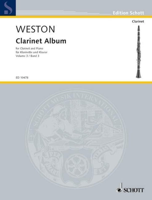 Weston - Clarinet Album Vol 3 Clarinet/Piano (Softcover Book)