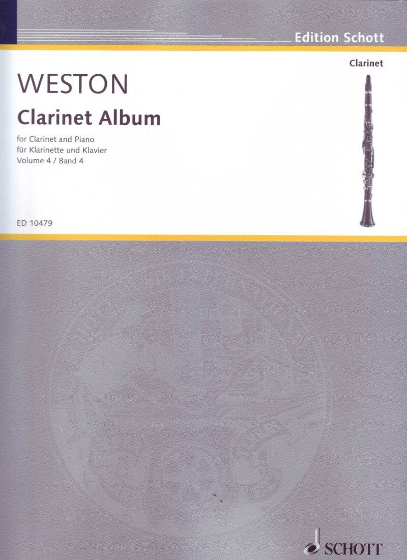 Fourth Clarinet Album for Clarinet and Piano by Schott Music, 24 pages