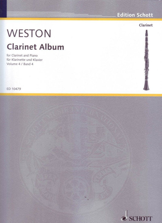 Fourth Clarinet Album for Clarinet and Piano by Schott Music, 24 pages