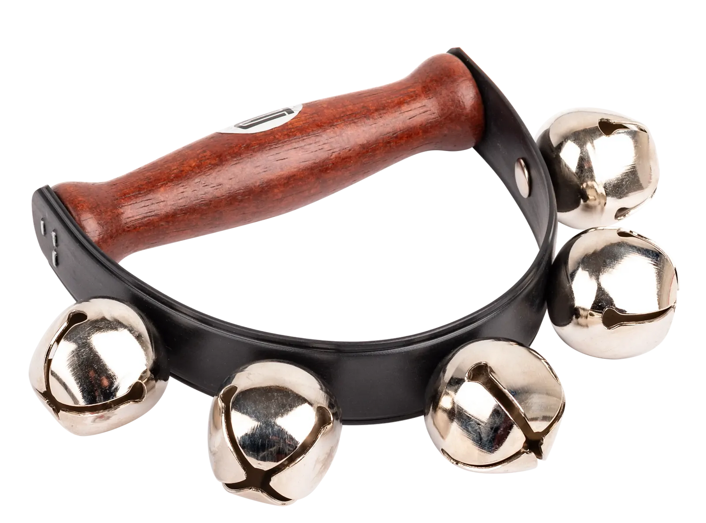 Mitello Pro Series 5-Bell Large Tambourine with Wooden Handle