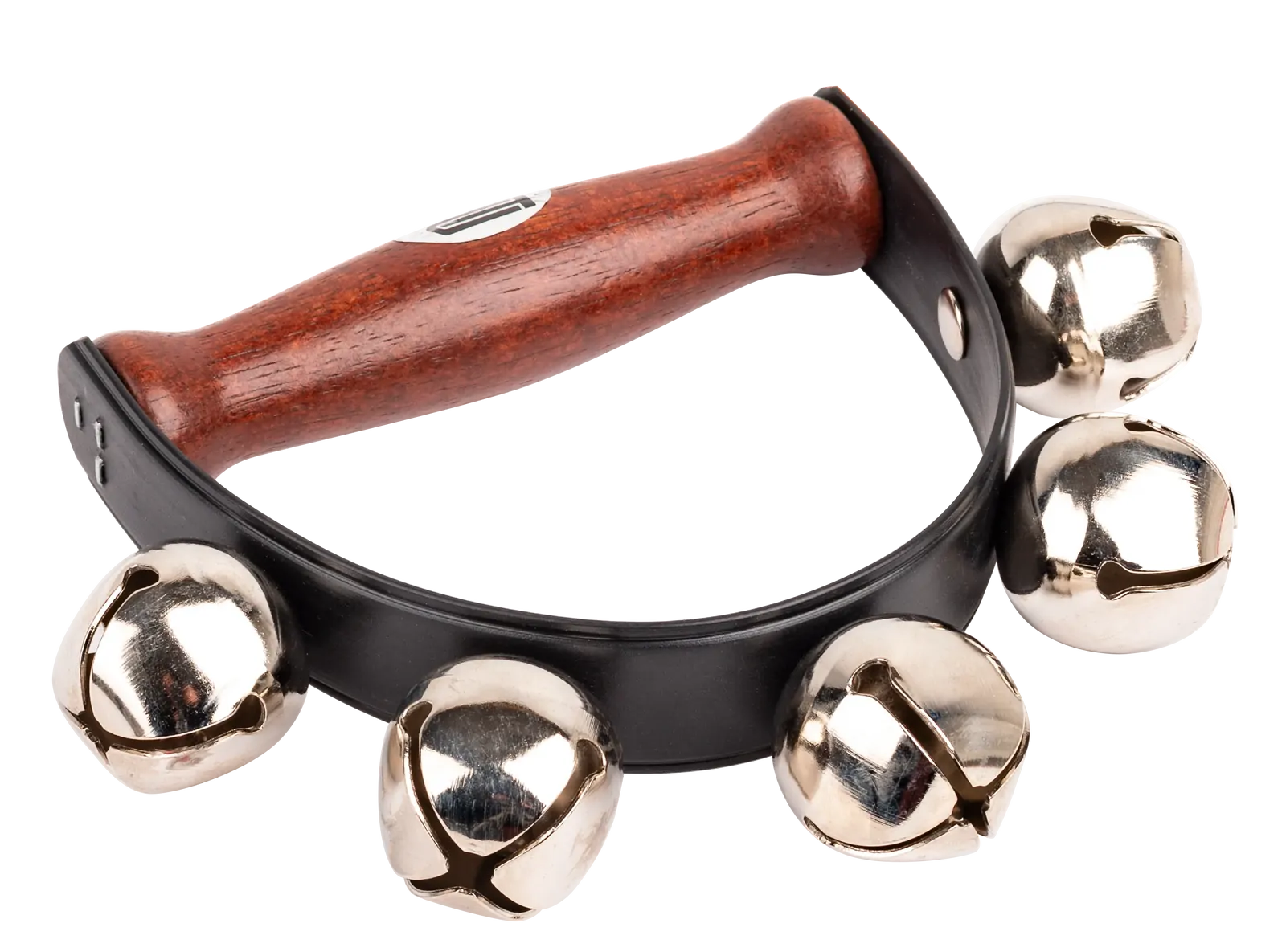 Mitello Pro Series 5-Bell Large Tambourine with Wooden Handle