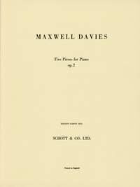 Davies Five Pieces for Piano Op. 2, Schott Music, 24 Pages