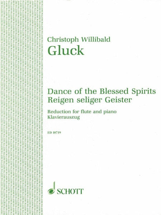 Gluck - Dance Of The Blessed Spirits Flute/Piano (Softcover Book)