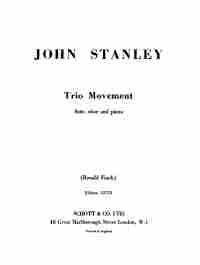 Stanley Trio Movement for Flute, Oboe, and Piano, Schott Music, 8 Pages