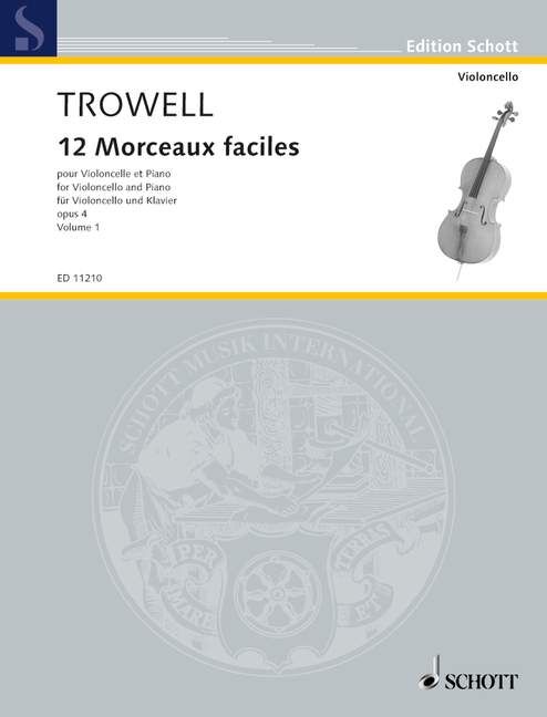 12 Morceaux Faciles Op 4 Book 1 for Cello and Piano