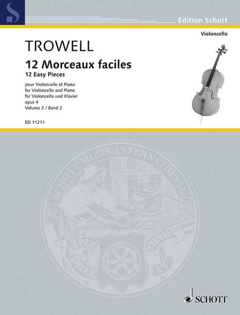 12 Morceaux Faciles Op 4 Book 2 for Cello and Piano