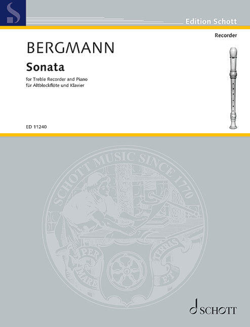 Bergmann Sonata for Treble Recorder and Piano Sheet Music