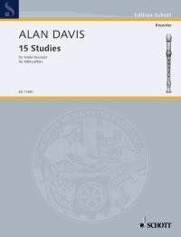 Studies for Treble Recorder, 15 Pieces by Alan Davis, Schott Music, 20 Pages, Advanced Level