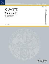 Quantz - Sonata a 3 for 3 Treble Recorders, Schott Music, 16 Pages, Woodwind Trio