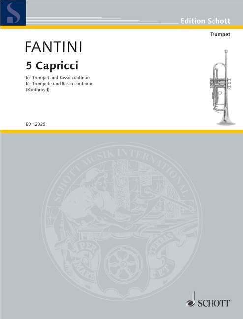 Five Capricci for Trumpet and Basso Continuo Sheet Music