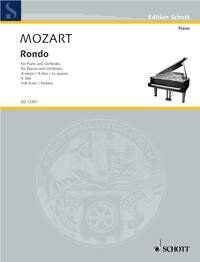 Mozart Rondo A Major K 386 Full Score for Piano/Orchestra - 24 Pages, Schott Music
