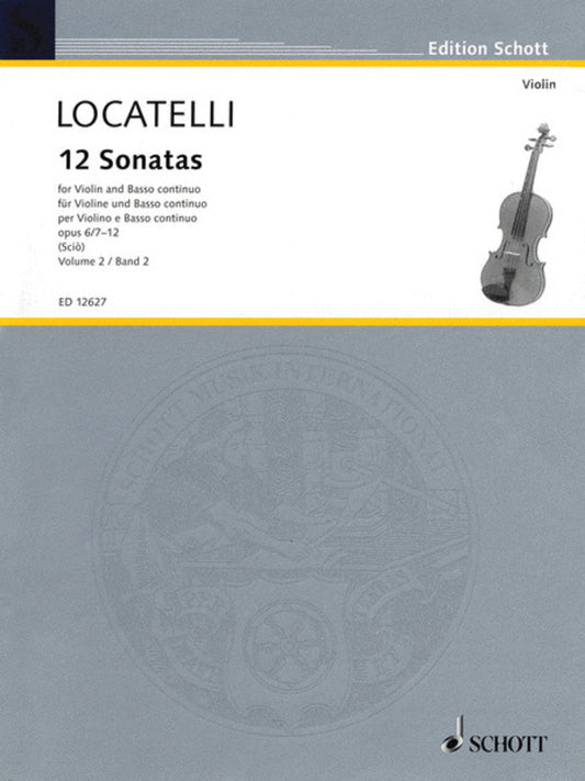 Sonatas 12 Book 2 Op 6 No 7-12 Violin Piano Book