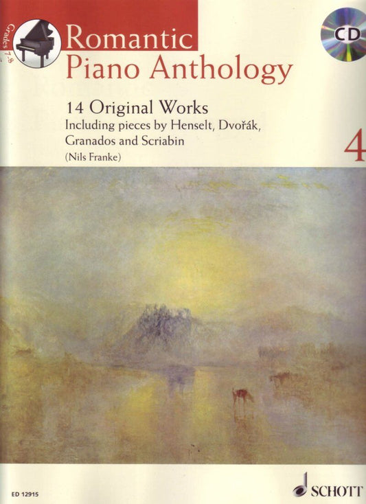 Romantic Piano Anthology Volume 4 BK/CD by Schott Music, 60 Pages, Original Compositions by 19th Century Composers