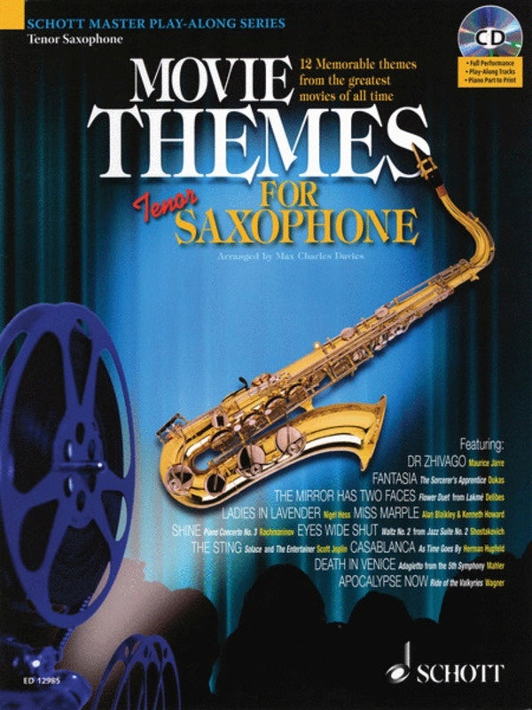 Movie Themes Arr Davies Tenor Saxophone Book/CD Book