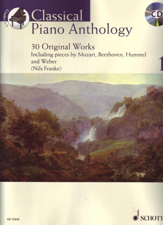 Classical Piano Anthology Vol 1 BK/CD by Schott Music - 30 Original Works for Piano, 48 Pages, Ideal for Grade 12 Pianists