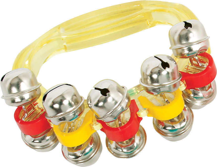 Children's Toy Hand Bells On Yellow Handle Educational, Sleigh Jingle