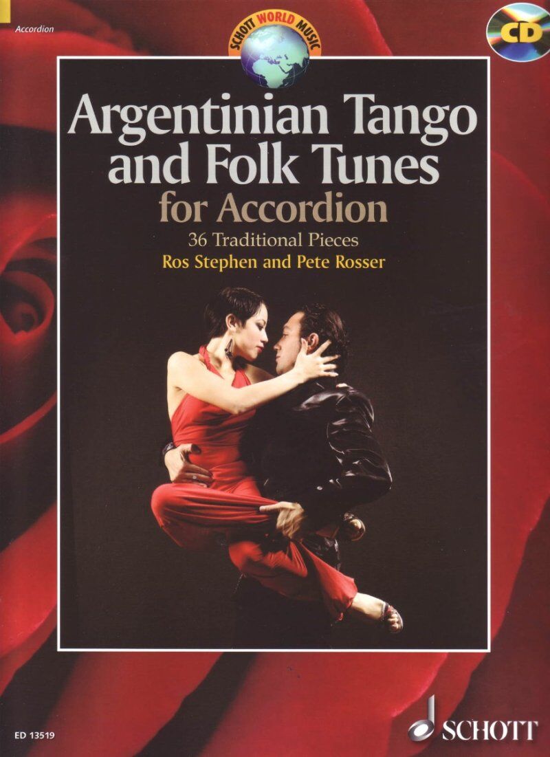 Argentinian Tango and Folk Tunes for Accordion by Schott Music, 108 Pages, Includes CD and PDF Translations