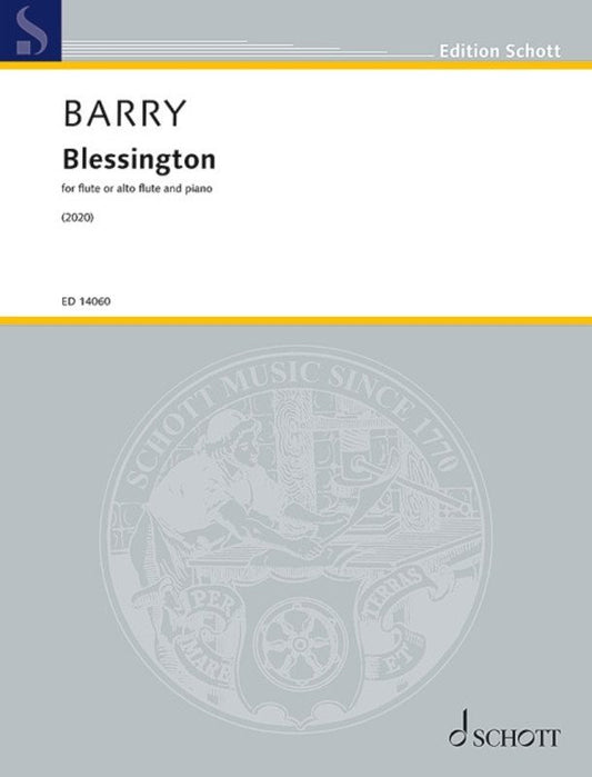 Barry - Blessington For Flute Or Alto Flute/Piano (Schott Music)