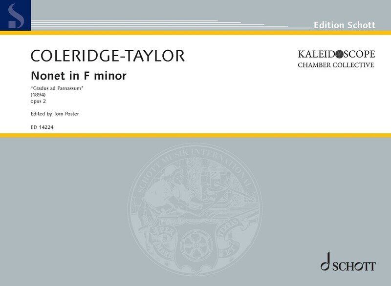 Coleridge-Taylor Nonet in F Minor Op. 2 Score for Piano & 8 Instruments, 134 Pages, Schott Music