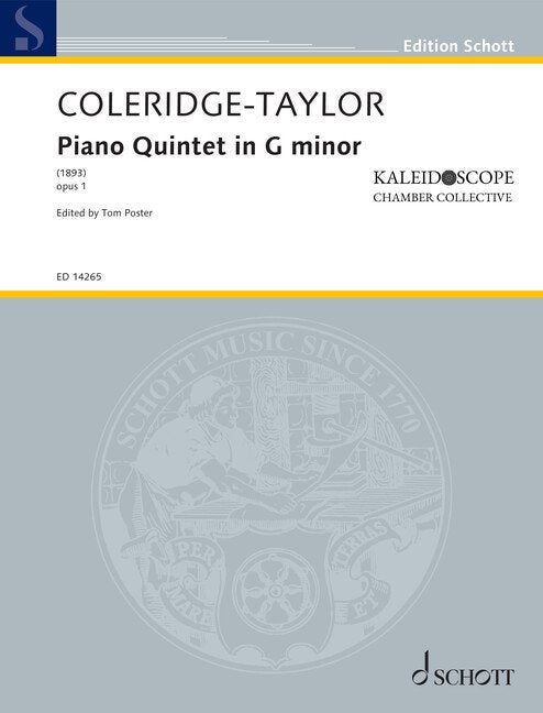 Coleridge-Taylor - Piano Quintet G Minor Op 1 Sc/Pts (Schott Music)