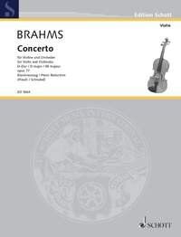 Brahms Concerto D Major Op. 77 for Violin and Piano, Arranged by Carl Flesch, 58 Pages, Schott Music