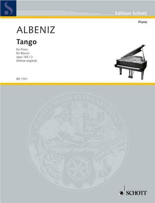 Albeniz - Tango Op 165 No 2 Piano Original Edition (Softcover Book)
