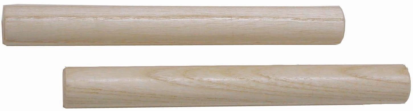 10 x MANO PERCUSSION - Wooden Round 8" Claves Educational, Pair, Natural Finish
