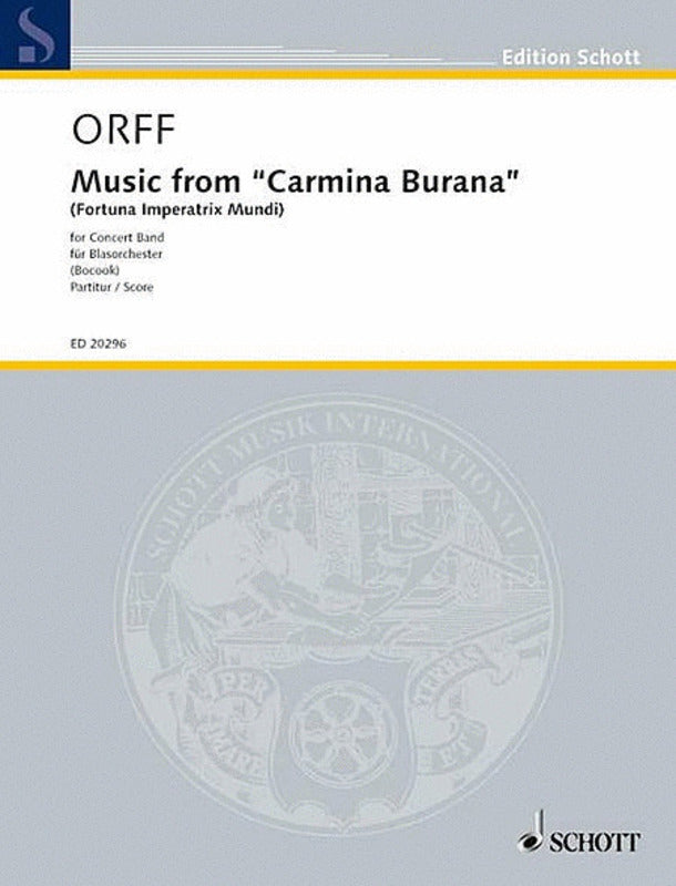 Music From Carmina Burana Wind Band Score Book