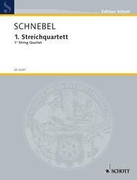 Schnebel - 1st String Quartet in Space for Cello and Viola, 140 pages, published by Schott Music