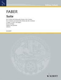 Faber - Suite G Major for 2 Violins & Cello or 3 Violins, String Trio, 28 Pages, Schott Music, Easy Level