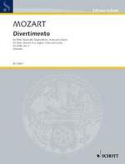 Divertimento No 3 K 439B Flute clarinet Guitar Book