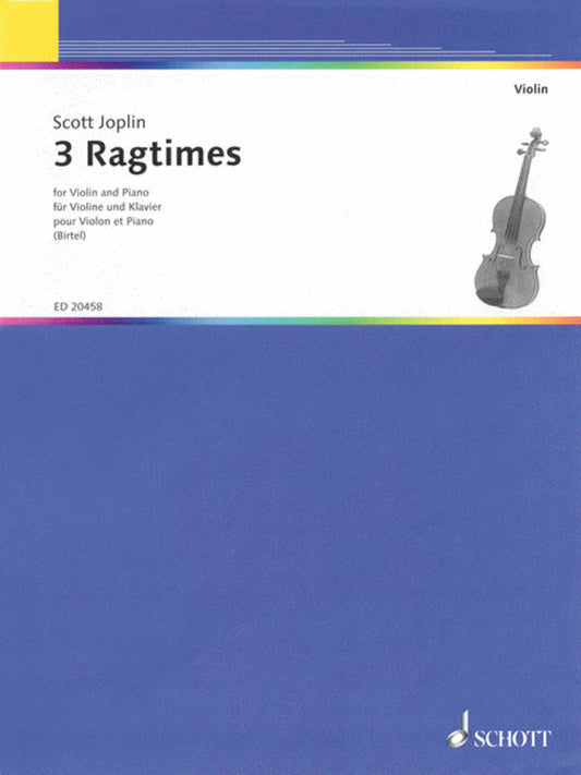 Ragtimes 3 Arr Birtel Violin Piano Book