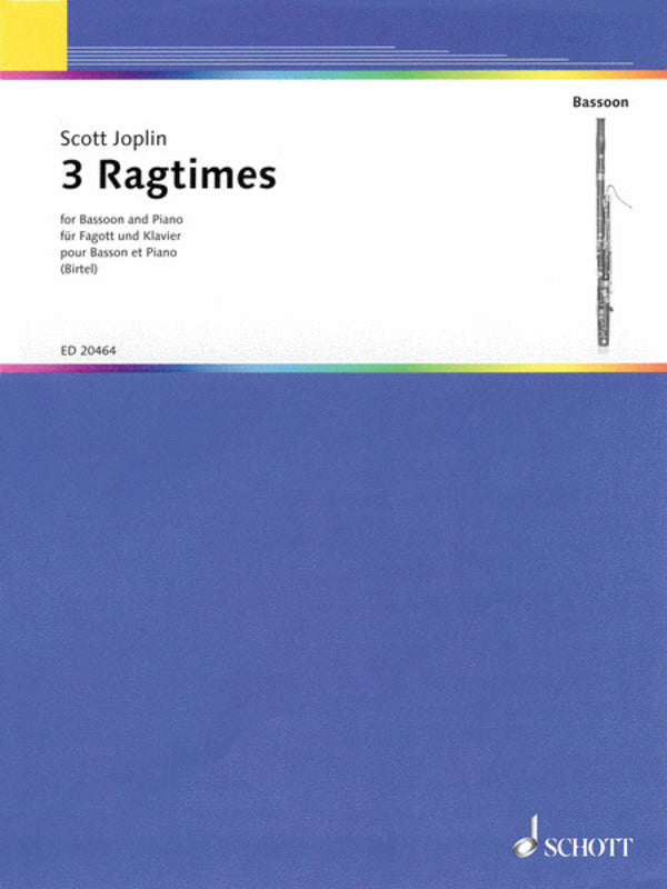 Ragtimes 3 Arr Birtel bassoon/Piano Book