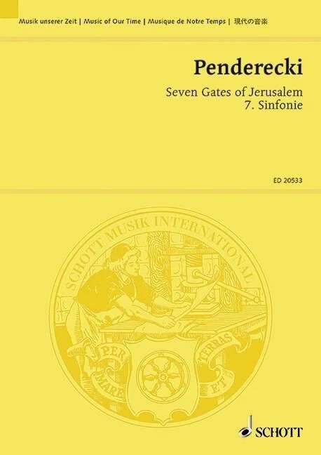 Penderecki - Seven Gates of Jerusalem - Symphony No. 7 Study Score, 160 Pages, Schott Music
