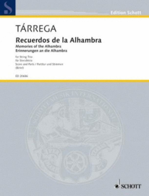 Recuerdos De La Alhambra String Trio Score/Parts Book