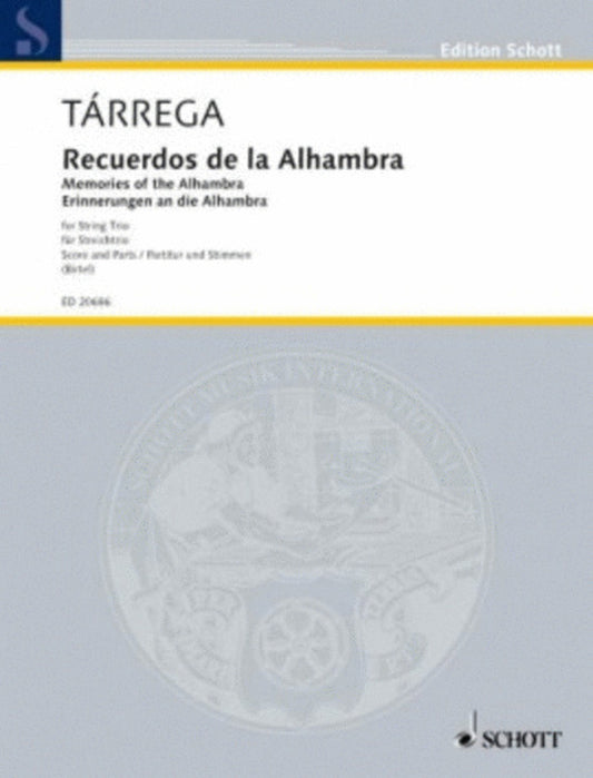 Recuerdos De La Alhambra String Trio Score/Parts Book