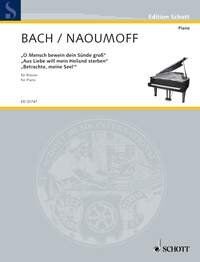 3 Piano Transcriptions by Bach BWV 622, BWV 244, BWV 245 - Arranged by Emile Naoumoff, Published by Schott Music, 16 Pages, Piano Solo
