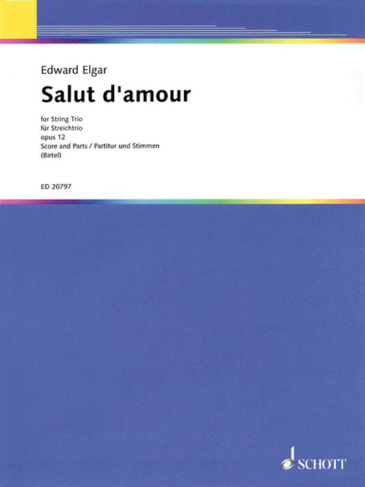 Salut Damour D Op 12 Arr Birtel String Trio Sc/P Book