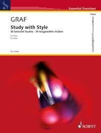 Graf Study with Style: 30 Selected Studies for Flute by Peter-Lukas Graf, Schott Music, 88 pages