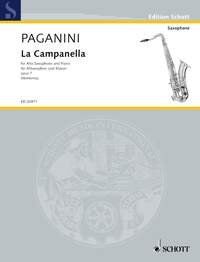 Paganini - La Campanella Op 7 (Short Version) for Alto Saxophone and Piano, Arranged by Raaf Hekkema, Published by Schott Music, 24 Pages