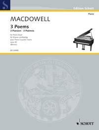 MacDowell - 3 Poems Op. 20 for Piano Duet, 24 Pages, Schott Music