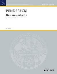 Penderecki - Duo Concertante for Violin and Double Bass, String Duo, 24 Pages, Published by Schott Music